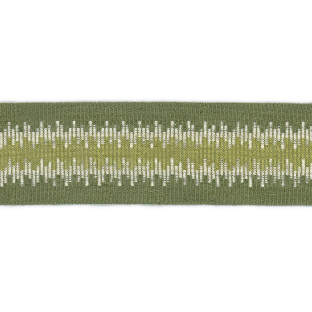 Quarry Tape 3 Avocado by Stout Trim Stout Trim Quarry Tape 3 AvocadoTrim NEW TRADITIONS TRIM 59%LIN 41%SVI CHINA </p><p>Repeat: H: 1.500, V: 0.000 2.5 in - Fabric Carolina -