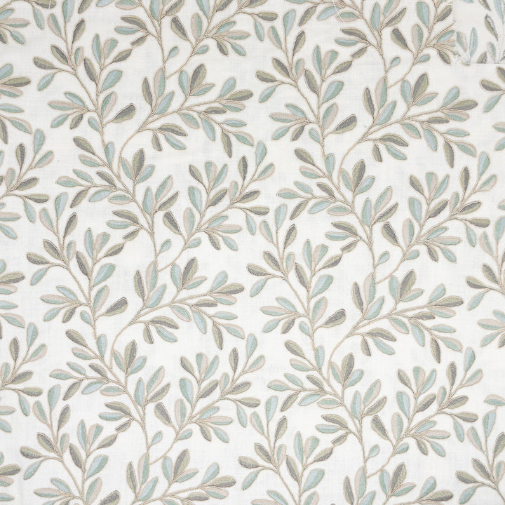 Quincy 3 Seaspray by Stout Designer Fabric RAINBOW LIBRARY GLACIER/LAGOON 100%POL %BEMB INDIA Horizontal: 10.375 and Vertical: 9.375 52 in - Swanky Fabrics -