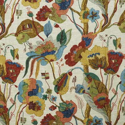 California Multi by G P & J Baker Designer Fabric GATSBY LINEN - 100% United Kingdom LIGHT Horizontal: 26.989 and Vertical: 28.368 53.978 - Swanky Fabrics -