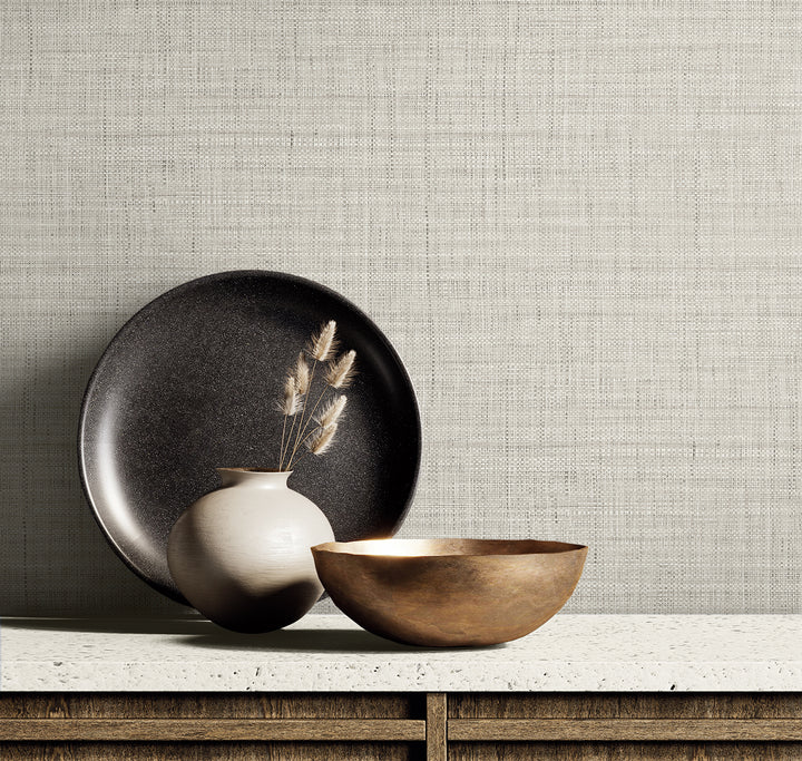 Harvest Twine Pebble RA40106 by Seabrook Designs Designer Wallpaper