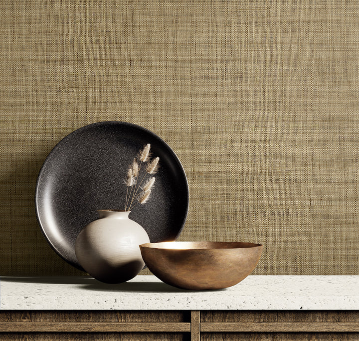 Harvest Twine Brown RA40134 by Seabrook Designs Designer Wallpaper