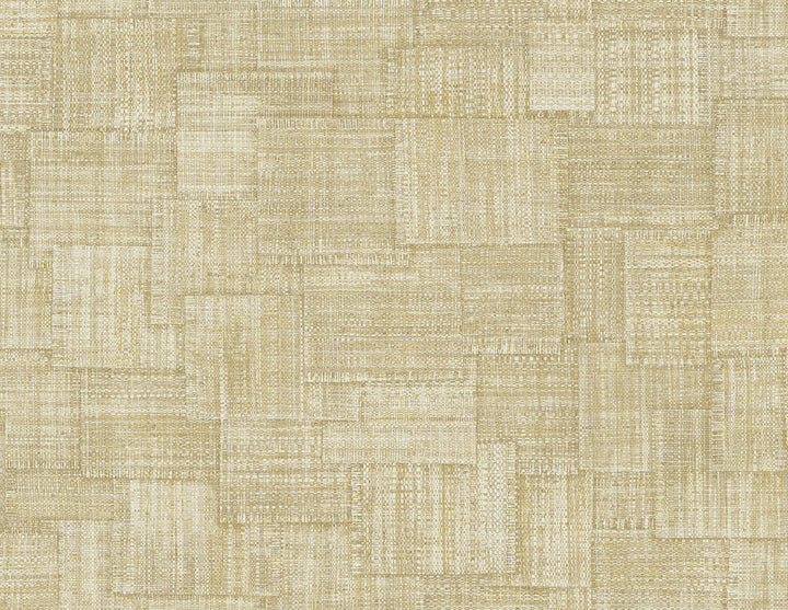 Woven Blocks Parchment RA41714 by Seabrook Designs Designer Wallpaper