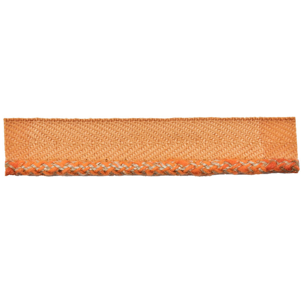 Ranch 2 Tangerine by Stout Designer Trim TREND ALERT TRIM 43%SVI 34%POL 21%COT 2%NYL CHINA Horizontal: 0 and Vertical: 0 0.13 in - Swanky Fabrics -