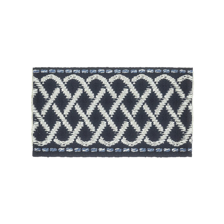 Recreation 3 Denim by Stout Designer Trim METROPOLITAN TRIM 53%POL 47%SVI CHINA Horizontal: 0.625 and Vertical: 0 2 in - Swanky Fabrics -