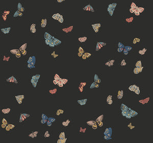 Butterfly House Black Wallpaper by Rifle Paper Co. Designer