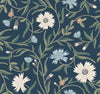 Aster Navy Wallpaper by Rifle Paper Co. Designer