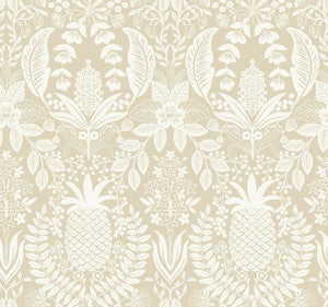 Pineapple Damask Linen Wallpaper by Rifle Paper Co. Designer