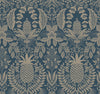 Pineapple Damask Navy Wallpaper by Rifle Paper Co. Designer