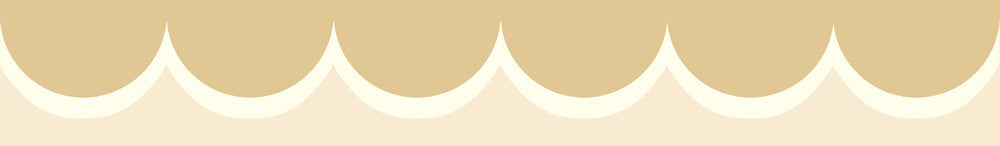 Linen Scallop Wallpaper Trim by Rifle Paper Co. Designer Rifle Paper Co. 3rd Edition Covers about 4.4 square feet 3.5-in by 15-ft long roll Unpasted 0 - Swanky Fabrics -