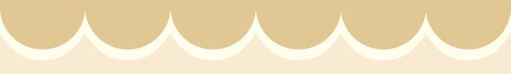 Linen Scallop Wallpaper Trim by Rifle Paper Co. Designer Rifle Paper Co. 3rd Edition Covers about 4.4 square feet 3.5-in by 15-ft long roll Unpasted 0 - Swanky Fabrics -
