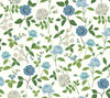 Roses Blue Wallpaper by Rifle Paper Co. Designer