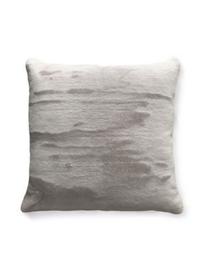 Polar Bear Pillow 22 X 22 - Greige RGPOLARPILL0001 by Scalamandre Designer Pillows 23% COTTON, 77% MOHAIR U.S.A. Horizontal: and Vertical: 0 - Swanky Fabrics -