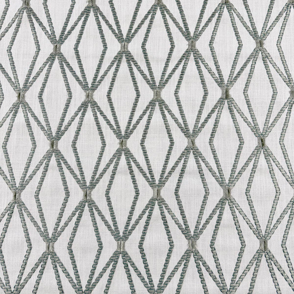 Rhombony Jadite by Magnolia Designer Fabric - 70% Viscose, 30% Linen, Emb 100% Viscose India 51000 Horizontal: 4.375 and Vertical: 6.375 54 - Swanky Fabrics -