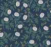 Peonies Navy Wallpaper by Rifle Paper Co. Designer