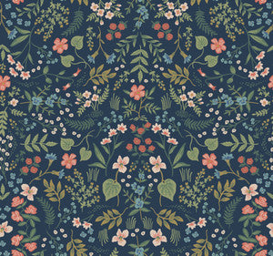 Wildwood Navy Wallpaper by Rifle Paper Co. Designer