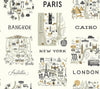 City Maps Grey & Gold Wallpaper by Rifle Paper Co. Designer