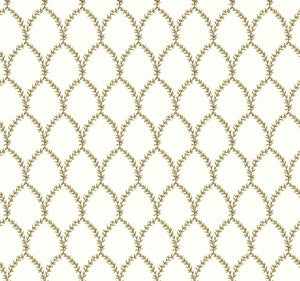Laurel Gold & White Wallpaper by Rifle Paper Co. Designer