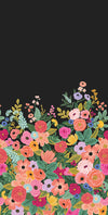Garden Party Black Wall Mural by Rifle Paper Co. Designer