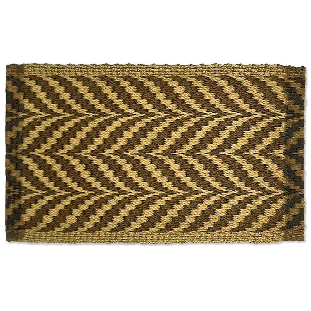 Riley 2 Chocolate by Stout Designer Trim NEW WORLD TAPES & BORDERS 100%SVI GERMANY MARTINDALE WEAR TEST (LIGHT DUTY) Horizontal: 0.500 and Vertical: 0.000 2.25 in - Swanky Fabrics -