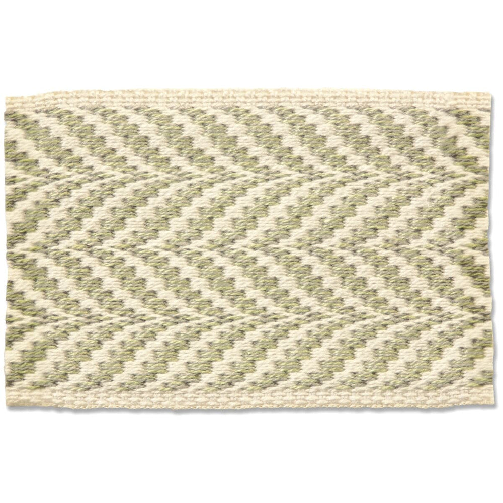 Riley 5 Seafoam by Stout Designer Trim NEW WORLD TAPES & BORDERS 100%SVI GERMANY FLAME RETARDANT-N.F.P.A. 260A CLASS 1 CATB 117-2013 MARTINDALE WEAR TEST (50 000 CIRCULAR RUBS) Horizontal: 0.500 and Vertical: 0.000 2.25 in - Swanky Fabrics -