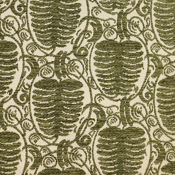 Veneto Pine/Fern 9519-004 by Grey Watkins Designer Fabric SCALAMANDRE WAREHOUSE 45% VISCOSE 44% ACRYLIC 11% COTTON ITALY MEDIUM DUTY Horizontal: 4.5" and Vertical: 6.75" 54" - Swanky Fabrics -