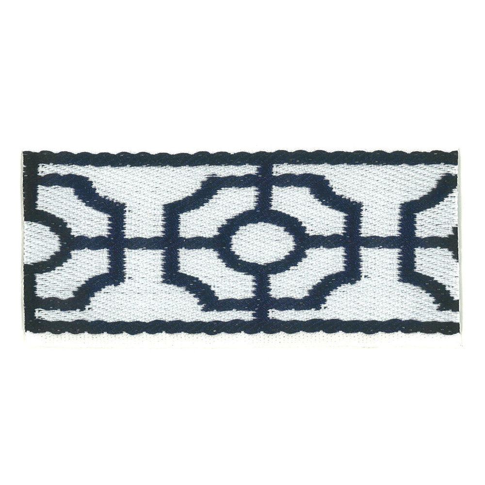 Rocco 2 Navy by Stout Trim Stout Trim Rocco 2 NavyTrim INSIGHTS TRIM 54%POL 46%SVI CHINA </p><p>Repeat: H: 1.875, V: 0.000 2 in - Fabric Carolina -
