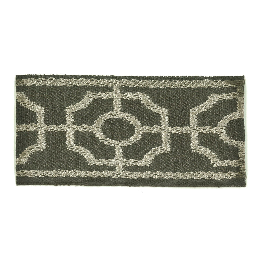 Rocco 3 Gunmetal by Stout Designer Trim Insights Trim 54% Polyester 46% Spun Viscose CHINA Horizontal: 1.875 and Vertical: 0 2 in - Swanky Fabrics -