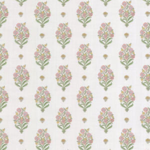 Romance Dusty Rose Green by Norbar Designer Fabric ROMANCE 100% COTTON SPAIN 6 3/4"V 6 3/8"H 55" - Swanky Fabrics -