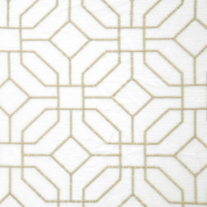 Ravenna # 532 Silt by Maxwell Designer Fabric Sheer Paths 100% POLYESTER TURKEY V-9.25" H-9.5" 118" EMB. WIDTH 110" - Swanky Fabrics -