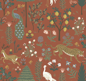 Menagerie Brown Wallpaper by Rifle Paper Co. Designer