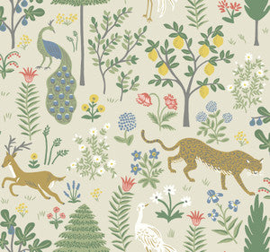 Menagerie Beige Wallpaper by Rifle Paper Co. Designer
