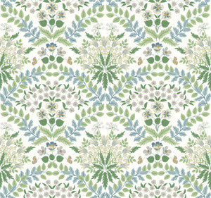 Bramble White & Blue Wallpaper by Rifle Paper Co. Designer
