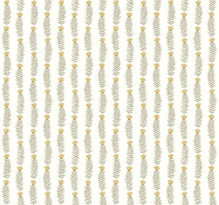 Eden White & Beige Wallpaper by Rifle Paper Co. Designer Rifle Paper Co. Second Edition Covers about 60.8 square feet 27-in by 27-ft long roll Unpasted 25.25 - Swanky Fabrics -