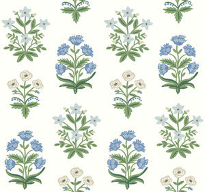 Mughal Rose White & Purple Wallpaper by Rifle Paper Co. Designer