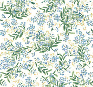 Cornflower White & Green Wallpaper by Rifle Paper Co. Designer