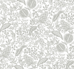 Pomegranate White & Black Wallpaper by Rifle Paper Co. Designer