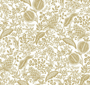 Pomegranate White Wallpaper by Rifle Paper Co. Designer