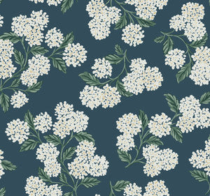 Hydrangea Blue Wallpaper by Rifle Paper Co. Designer