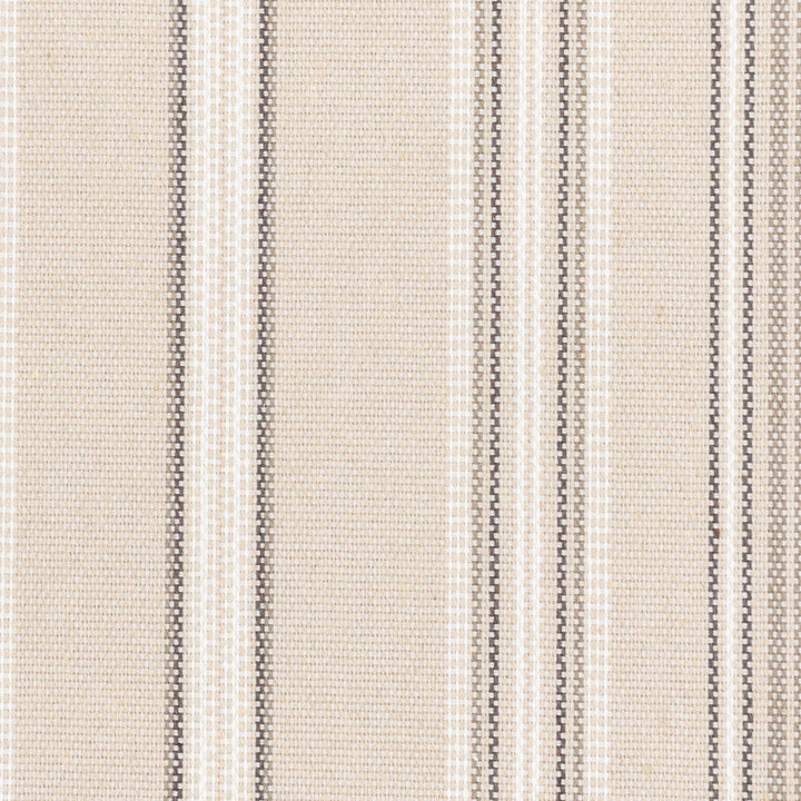 Ruby 1 Maple by Stout Designer Fabric JUST STRIPES NATURAL/CHARCOAL 56%POL 44%COT USA Horizontal: 0.000 and Vertical: 10.500 54 in - Swanky Fabrics -