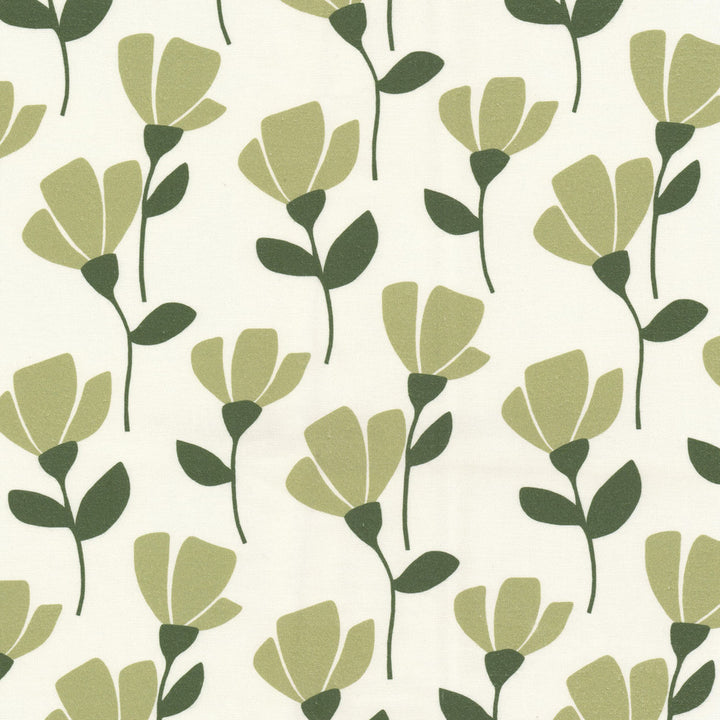 Rudolf 2 Basil by Stout Designer Fabric RAINBOW LIBRARY SAGE/CYPRESS 100%COT SPAIN Horizontal: 6.750 and Vertical: 13.500 54 in - Swanky Fabrics -