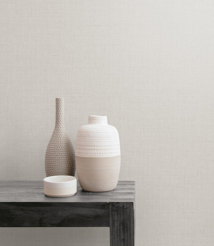 Bermuda Linen Stringcloth Gray Mist RY32100 by Seabrook Designs Designer Wallpaper