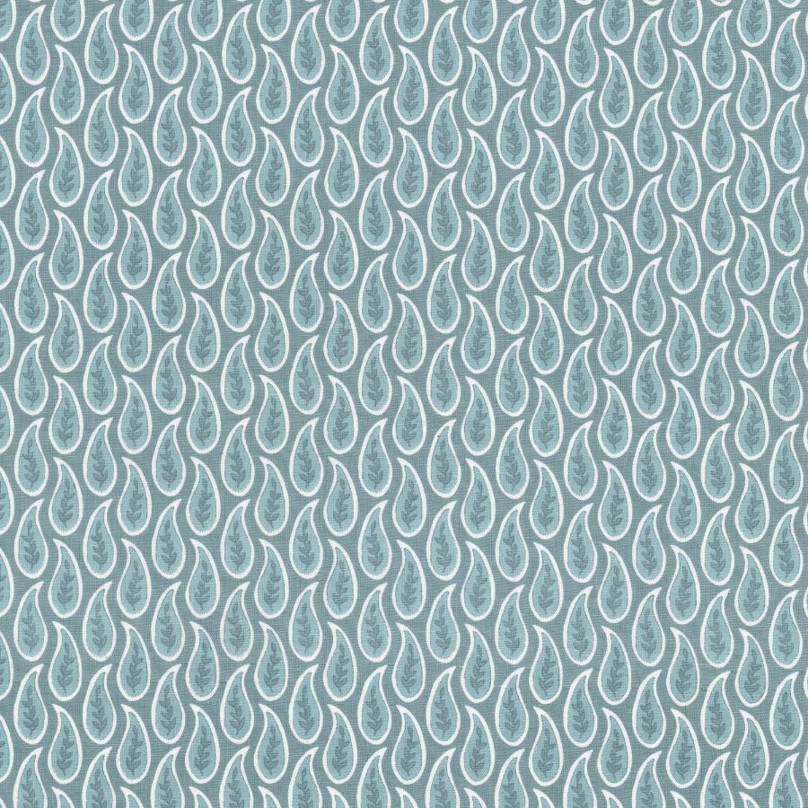 Rymar 3 Blue by Stout Designer Fabric Rymar 3 Blue by Stout Fabric COMFORTABLE LIVING AQUA/JASMINE 59%COT 41%LIN India Horizontal: 1.625 and Vertical: 2 52 in - Fabric Carolina -