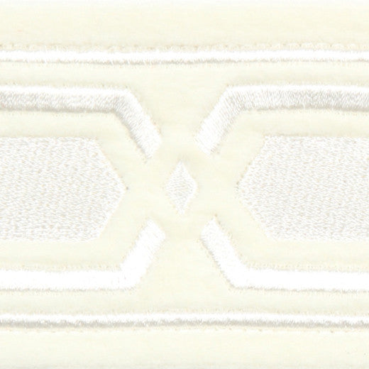 Roman Key Ivory by Europatex Designer Fabric Roman Key  China See Sample Horizontal: N/A and Vertical: N/A 2.00 inches  - Swanky Fabrics -