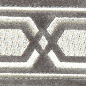 Roman Key Platinum by Europatex Designer Fabric