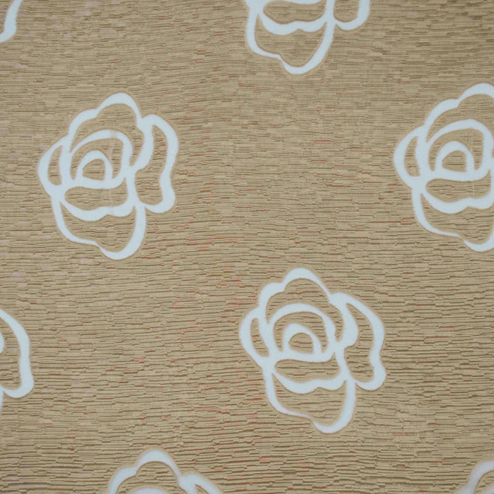 Rose (XL3166) Gold by Europatex Designer Fabric Rose Collection 100% Polyester H: 13.8" V: 14.2" 110.00 inches - Swanky Fabrics -