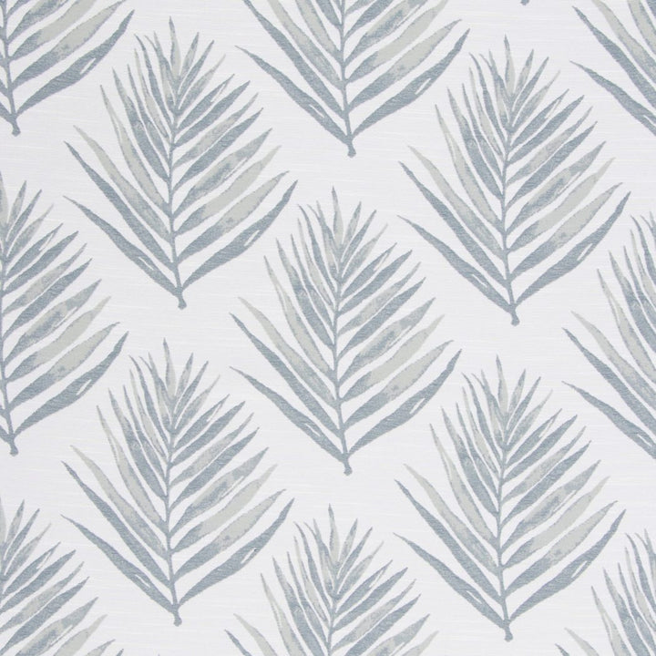 Royal Palm Iceberg by Bella-Dura Designer Fabric  100% HIGH UV POLYESTER USA 100,000 H: 14" V: 13.25" 56"  - Swanky Fabrics -