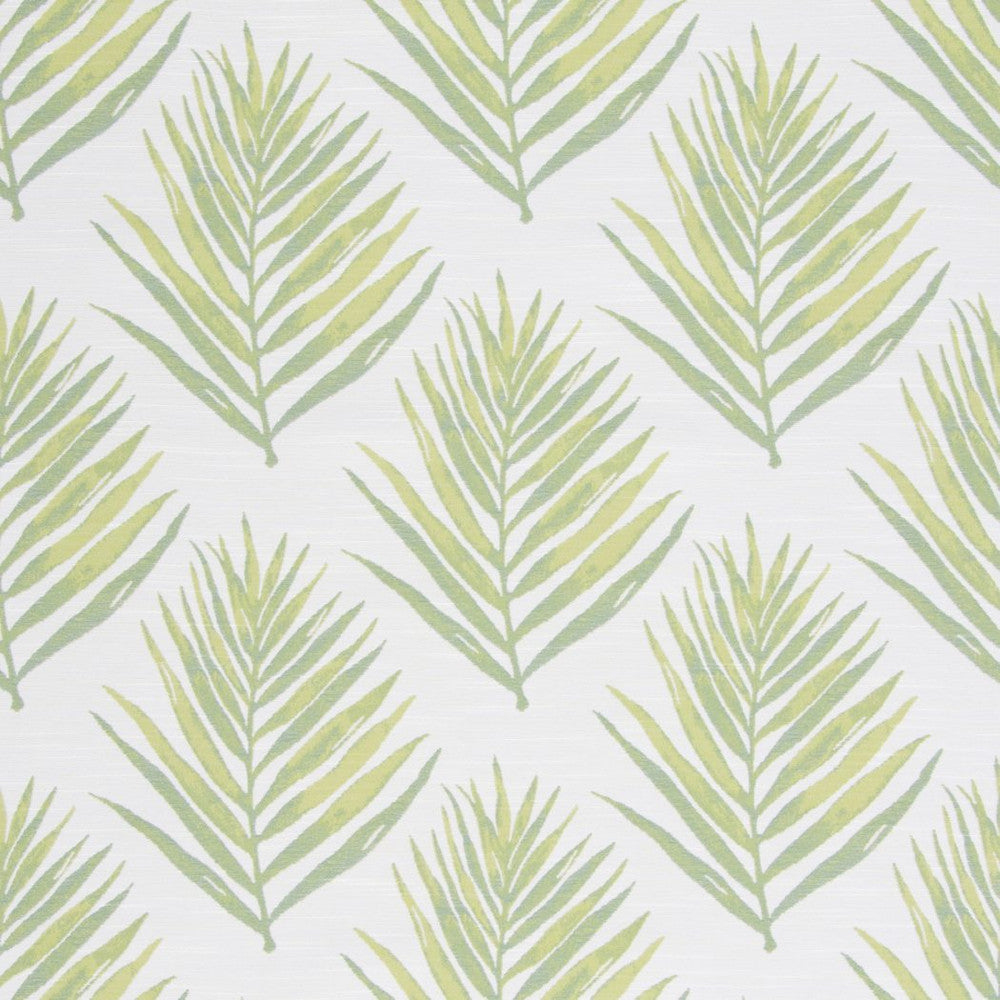 Royal Palm Lime by Bella-Dura Designer Fabric  100% HIGH UV POLYESTER USA 100,000 H: 14" V: 13.25" 56"  - Swanky Fabrics -