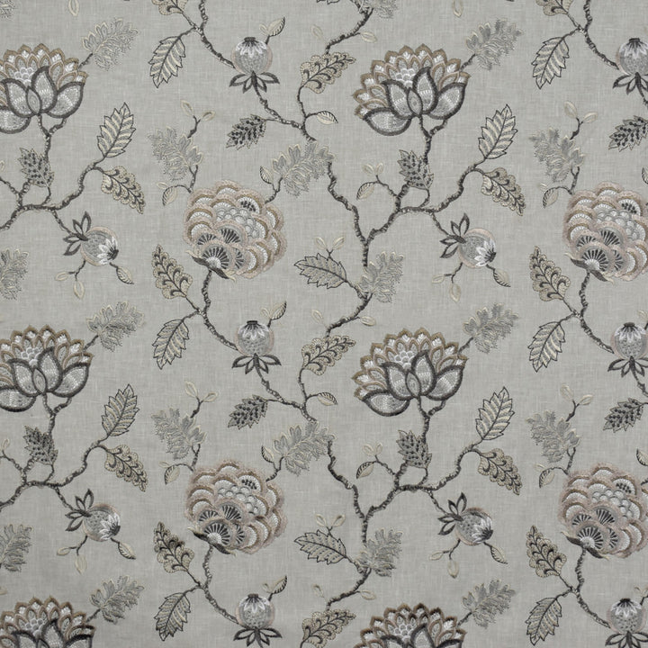 S1607 Steel by Greenhouse Designer Fabric 52% Polyester, 48% Cotton With 100% Viscose Embroidery India 9,000 </p><p>Repeat: 17" H, 12.5" V 54" - Swanky Fabrics -