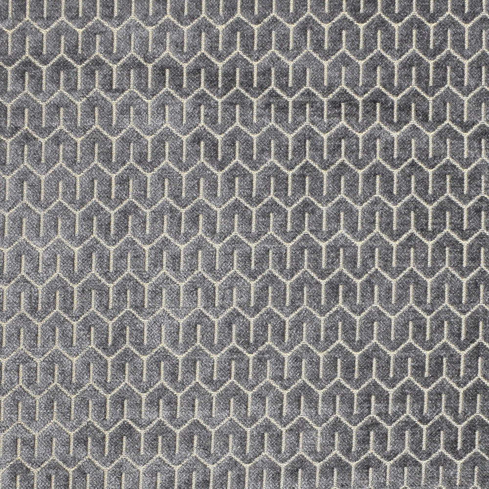S1811 Ash by Greenhouse Designer Fabric S16: Marseille Chenilles 44% Viscose, 39% Polyester, 17% Cotton India 51,000 double rubs </p><p>Repeat: .5" H, .5" V 54" - Swanky Fabrics -