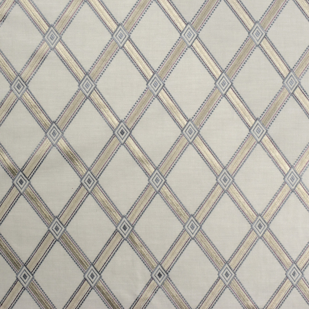 S1935 Orchid by Greenhouse Designer Fabric S19: Marseille Embroideries 73% Cotton, 27% Polyester With 100% Rayon Embroidery India 9,000 double rubs </p><p>Repeat: 6.75" H, 9.25" V 55" - Swanky Fabrics -